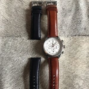 Jack Mason Stainless Steel Chronograph Lth Watch